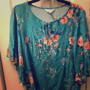 Lauren Conrad green blouse